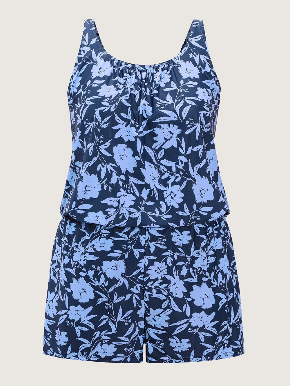 BloomChic size 22-24 Swimsuit Tropical Flower Print Pockets One-Piece